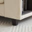 Canapé modulaire en L en forme de L avec canapé convertible 5 places en velours côtelé avec rangement, porte-gobelets et coussins moelleux-76028333