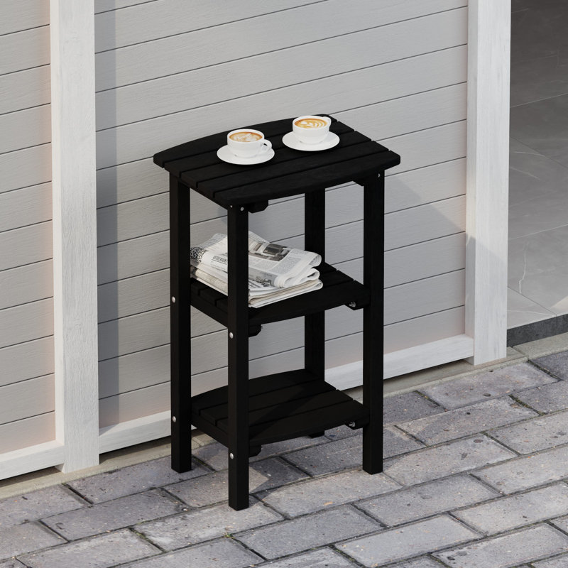 Classic 3-Shelf Side Table, Black
