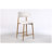 Counter Height Bar Stools Set of 2, Upholstered Modern Barstools with Metal Legs for Kitchen Island Dining Room, Beige Linen Kitchen Counter Stools