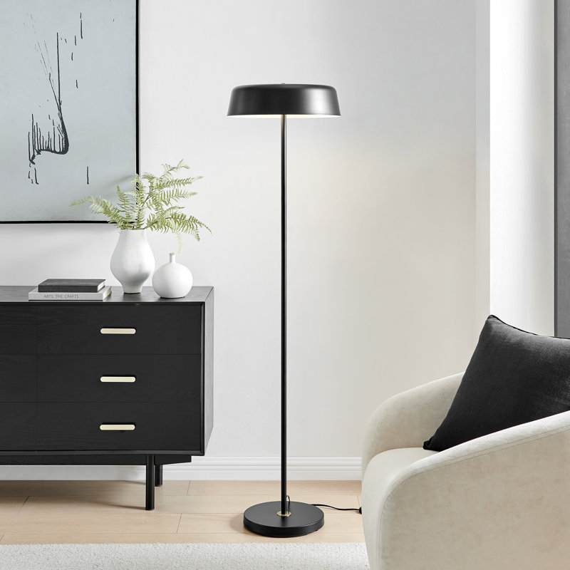 Lampe sur pied Crewkerne, Noir, Noir