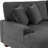 Oversized Upholstered Gray Corduroy Sleeper Sofa Bed Lounge sofa with Armrests & Throw Pillows-472867823