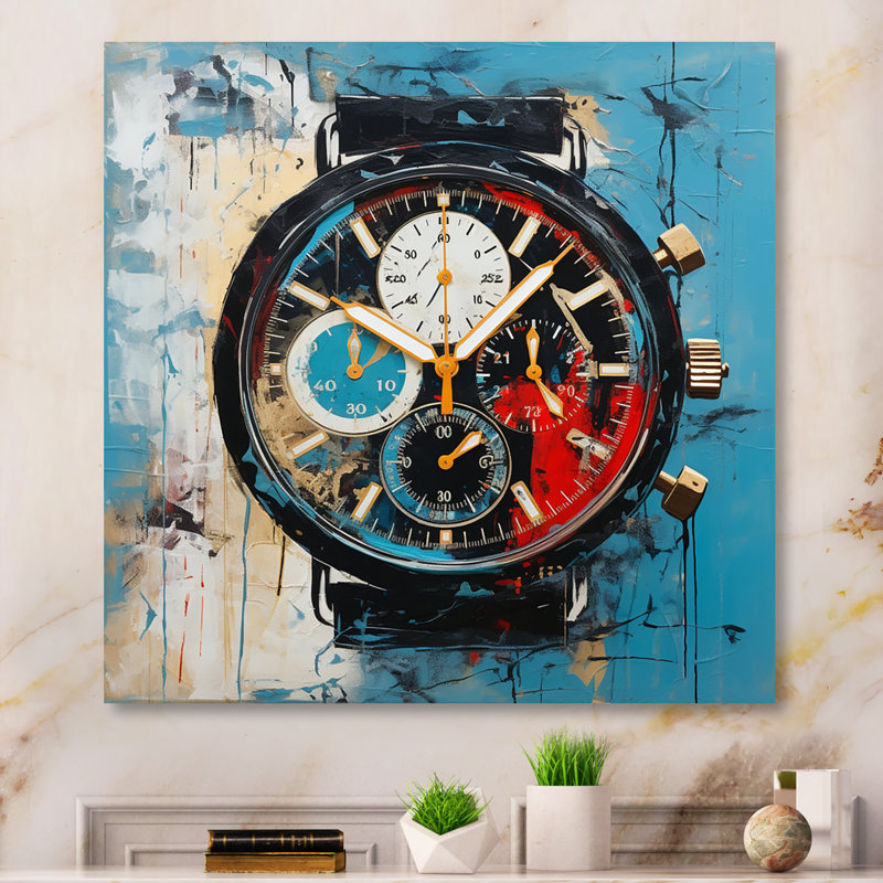 «Watche Temporal Fusion» sur toile, Toile tendue, H 16 po x l 16 po x P 1 po