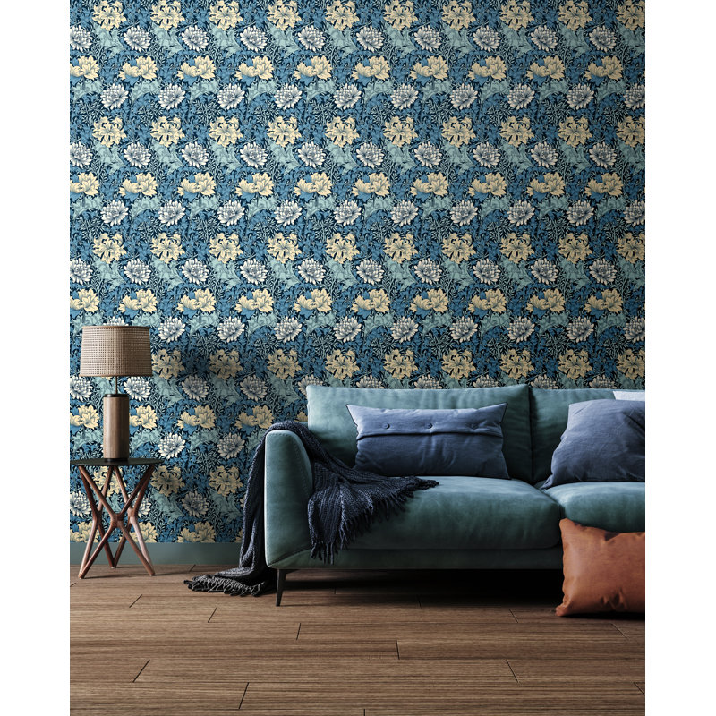 Padstow 10m x 50cm Matte Wallpaper Roll, Navy