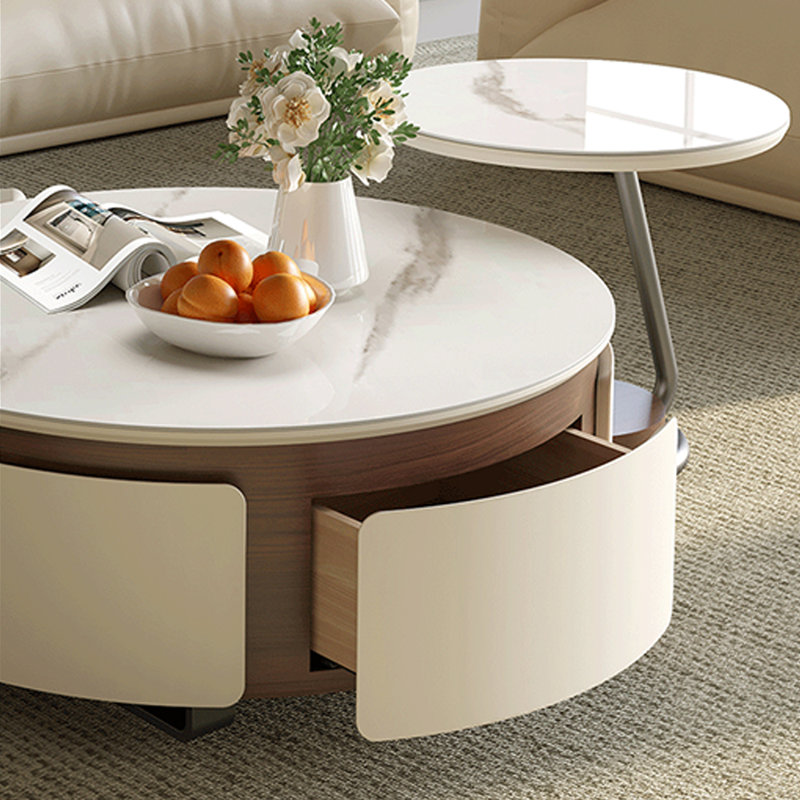 Cream Sintered Stone Coffee Table