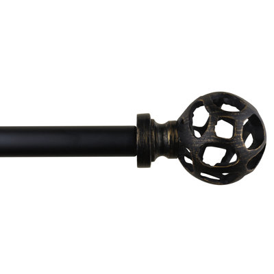 Dieudonne Polyresin Adjustable Single Curtain Rod