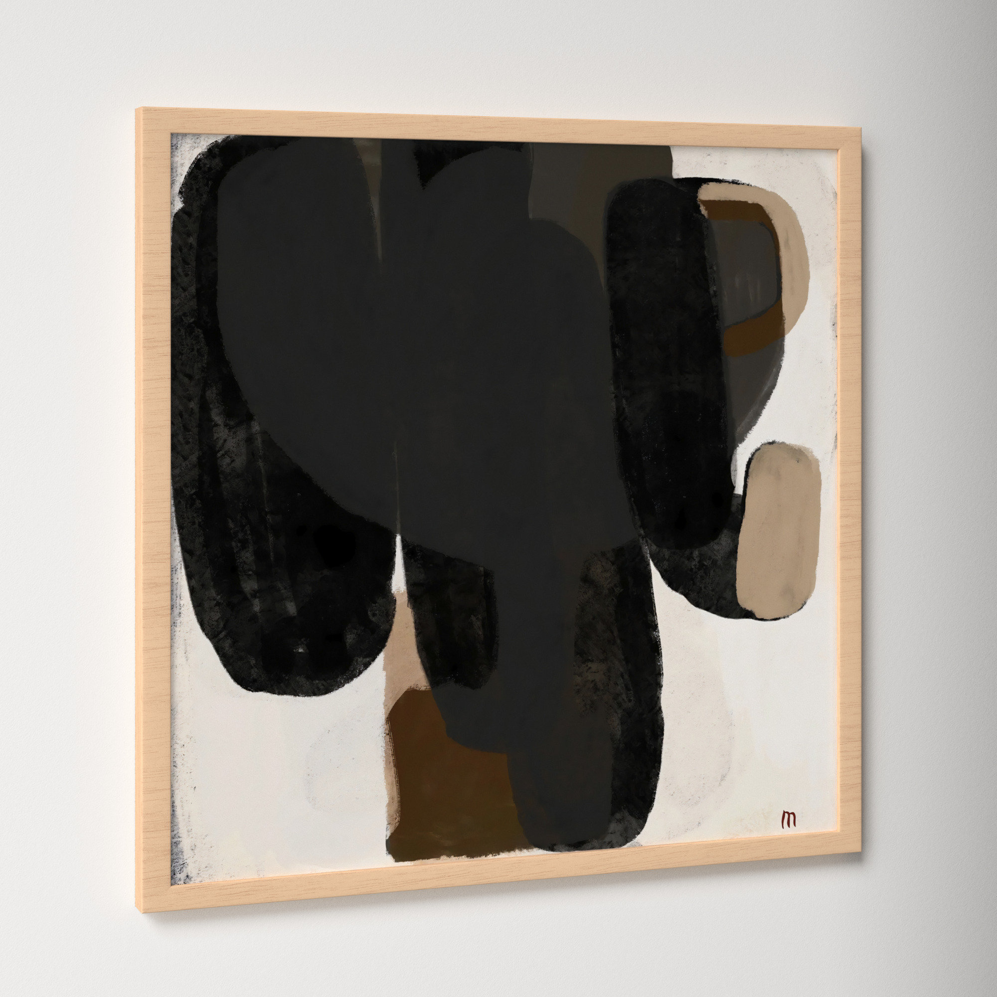 Abstract #2 by StudioM, Brown, 30" H x 30" W x 1.25" D