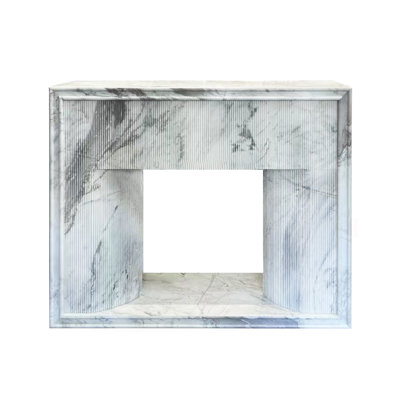 HOBULT 47.24 " W White Fireplace