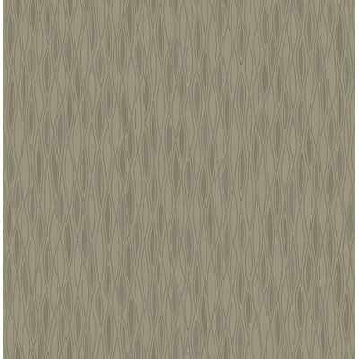 Papier peint à motif ikat ondulé Seabrook Designs Greige & Café Hemera