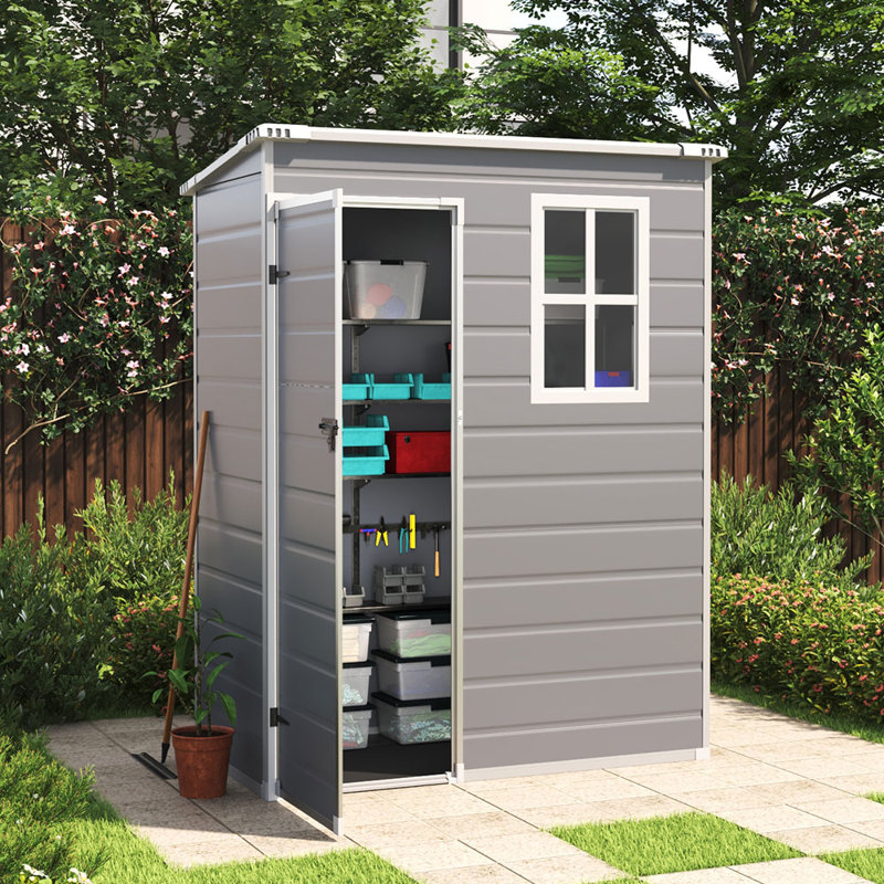 5X3FT Outdoor Plastic Garden Storage Shed