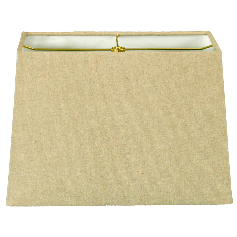 Abat-jour rectangulaire en lin (araignée), Beige, H 11 po x l 16 po x P 9 po
