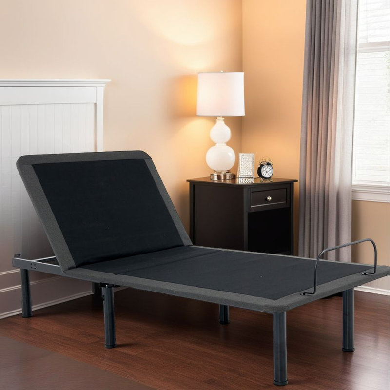 Hartzler Quick Assembly Adjustable Bed Frame with Voice Activated Controls, Twin XL