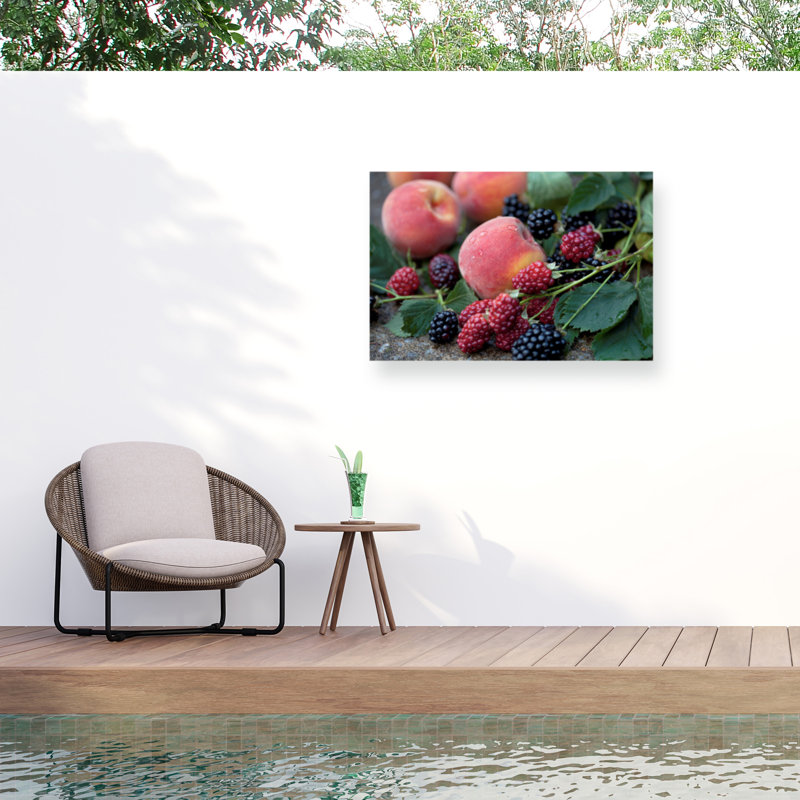 Toile d'extérieur Marcus Jules Peaches And Berries, H 12 po x l 19 po