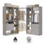 Organisateur de garde-robe de coin autoportant L 87,2 po x l 39,2 po x H 80 po avec 5 tiroirs et 12 tablettes-545587818