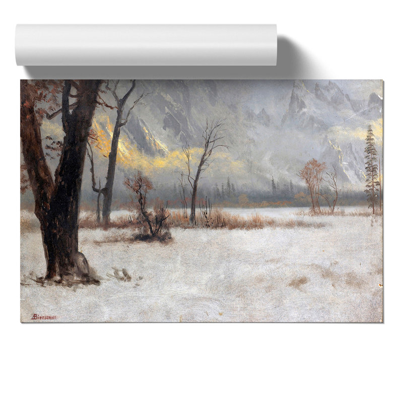 Winter Landscape by Albert Bierstadt - Frameless Print, 21cm H x 30cm W x 0.1cm D