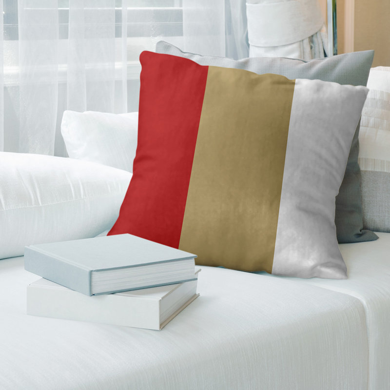 Housse de coussin jeté , 18 po x 18 po, Doré, Polyester filé