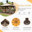 Pavillon de jardin d'extérieur 10 pi x 13 pi avec structure en métal, filet, kaki pour toit double, protégé, imperméable, tente de filet kaki
