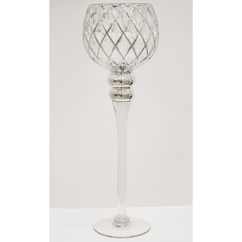 Joppatowne Glass Tabletop Candelabra and Candlestick, 40cm H x 10cm W x 10cm D