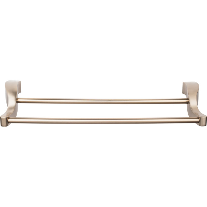 Aqua Double 31 1/4" Wall Mounted  Towel Bar, Brushed Bronze
