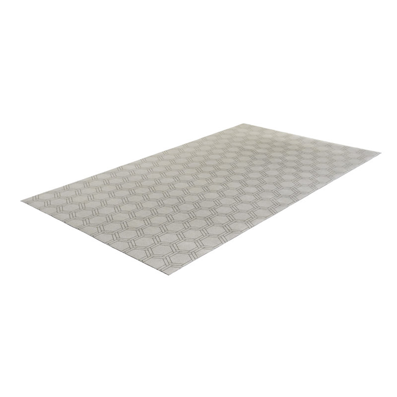 Un-Rug Honeycomb Low Profile Kitchen Mat, Rectangle 2'10" x 4'10", Gray