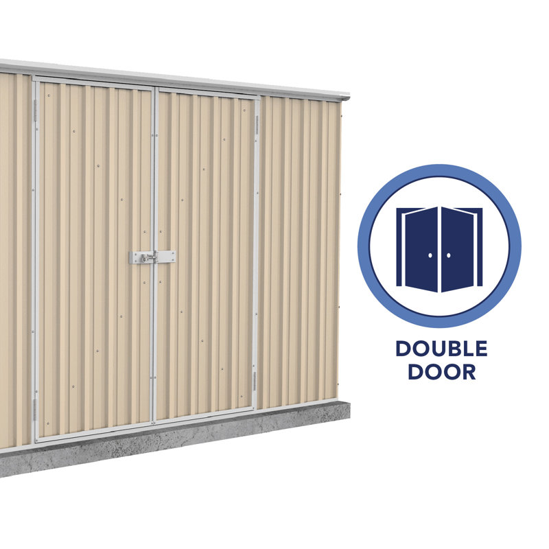 Premier 10' x 10' Classic Cream Metal Storage Shed