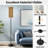 PeeNoke 68.5" Standing Floor Lamp brown seamless wooden zigzag panels planks Grunge old wood herringbone Dimmable Metal Pole Lamp with Linen Lampshade LED Bulb Included