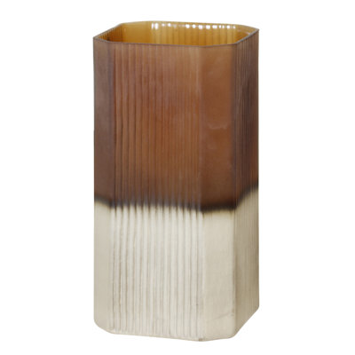 Vase en verre - Bronze ombré givré