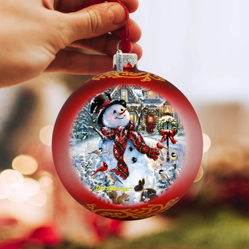 3.5'' Handmade Glass Ball Ornament