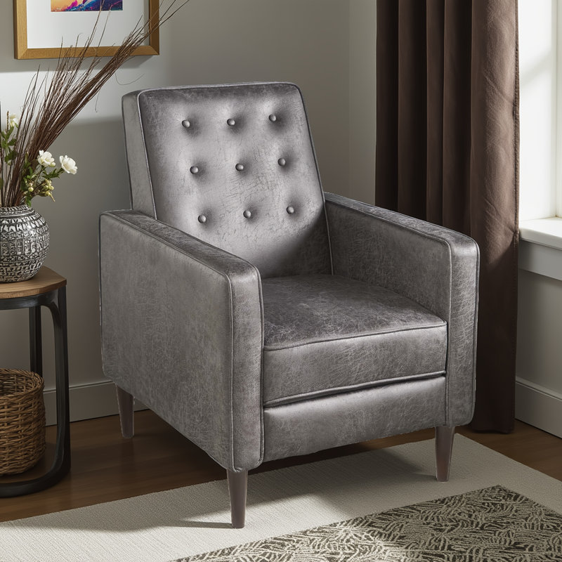 Canapé inclinable en tissu Mid-Century, Ardoise