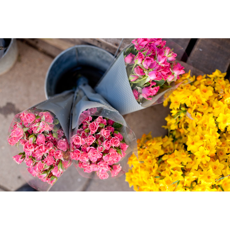 Flower Bouquet by Jen_i - Wrapped Canvas Print, 81cm H x 122cm W