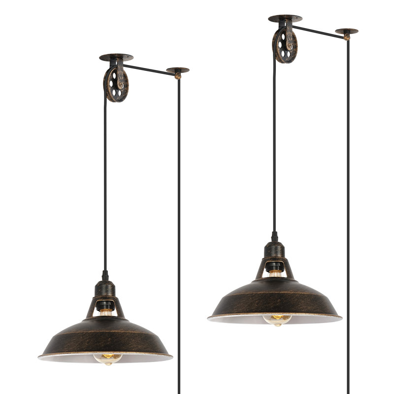 10.6'' 1 - Light Brown Single Pendant, Brown