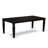 7 Piece Dining Room Table Set consists of a rectangular wooden table with Butterfly Leaf and 6 Shitake Linen Fabric Upholstered Chairs, Black-224196212-224196215-160717490