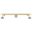 FINE FIXTURES Drain de douche linéaire de 42 pouces, insert et grille 2-en-1, bord arrondi, acier inoxydable de calibre 10, sortie centrale, crépine incluse-126703454