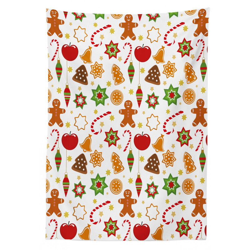 Geometric Christmas Tablecloth, 90" L x 60" W