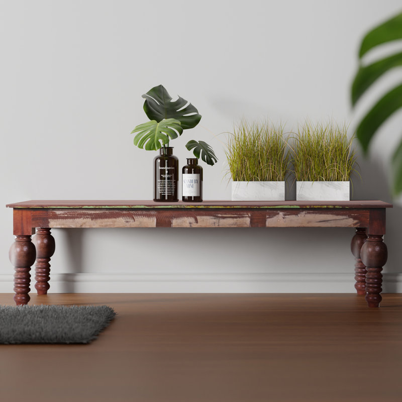 Eilidh-Marie Solid Wood Bench, Dark Brown