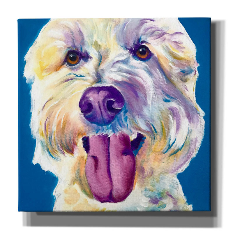 «Doodle - Hank» par Dawg Painter, H 12 po x l 12 po x P 0,75 po