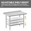 Table de travail en acier inoxydable avec dosseret, table commerciale pour table de préparation et de travail, P 24 po x H 34 po-308068213