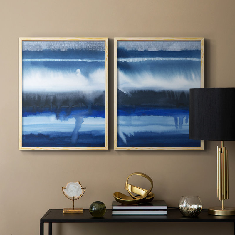 Impression encadrée I-Premium de Deep Blue Shore - prête à être accrochée - aucun clou requis - aucun clou requis