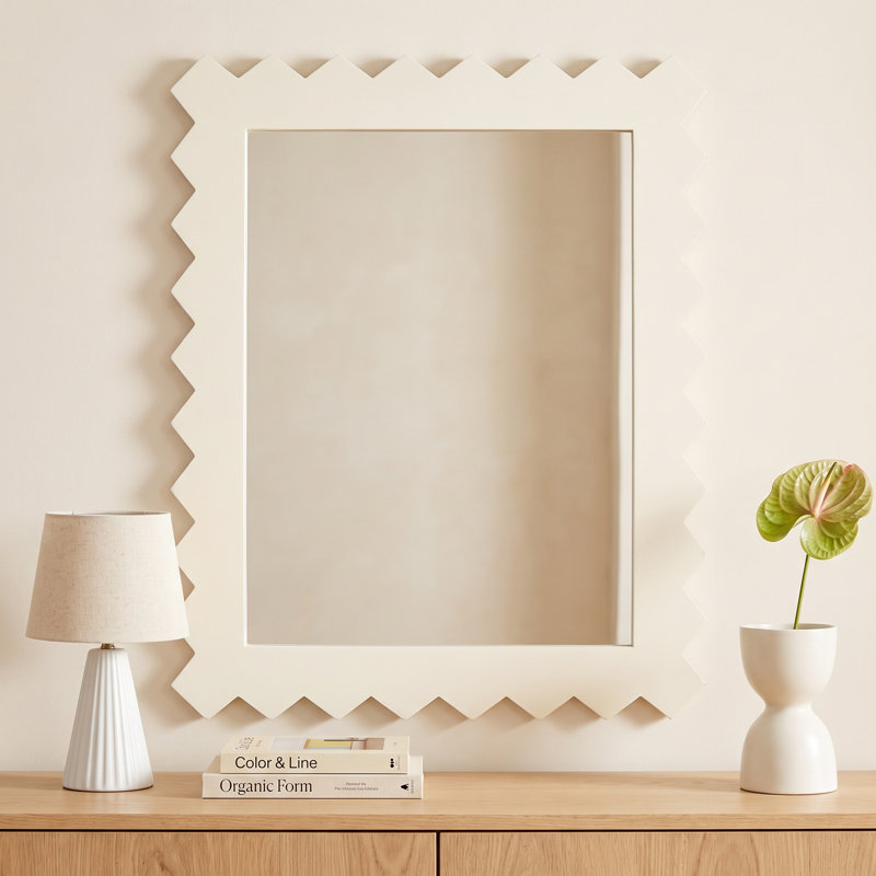 Nell Accent Mirror, White