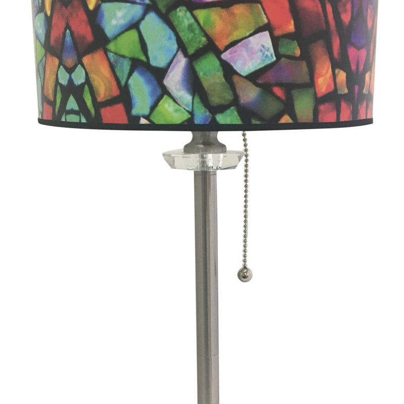Norie Crystal Standard Table Lamp, Bronze/Brass/Cream Brown