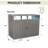 Garbage Bin Shed Stores 2 Trash Cans Metal Outdoor Bin Shed For Garbage Storage,Stainless Galvanized Steel, Bin Shed For Garden Yard Lawn,Grey-123375708