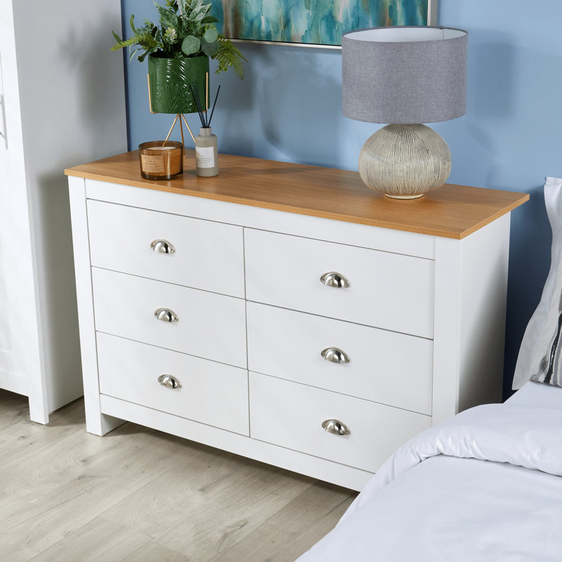 Itzayani 120cm W 6 - Drawer Chest of Drawers, White