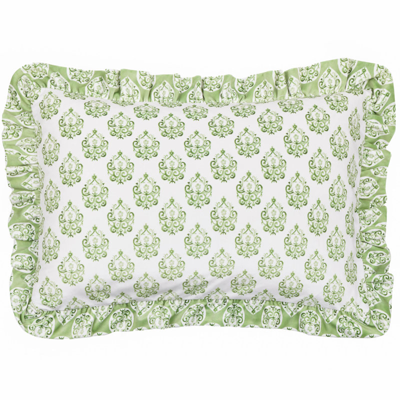 Geometric Green Rectangular Pillow Cover