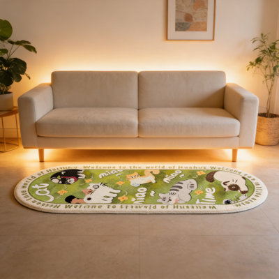 Tapis Home Deco, tapis de chambre à coucher, tapis de salle de bain pour salle de bain, tapis de dessin animé antidérapant très doux, 23,6 po x 35,4 po
