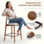 Chaise rembourrée en bois massif avec tabouret-1885920251-2143590156