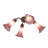 19" Wide Lavender Tiffany Pond Lily 4 Light Fan Light-1487045176