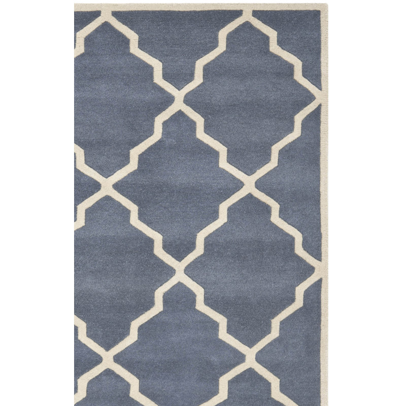 Carolene Hand Tufted Wool Geometric Rug, Rectangle 3' x 5'