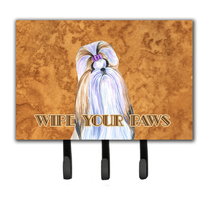 Support à pattes et porte-clé shih tzu wipe