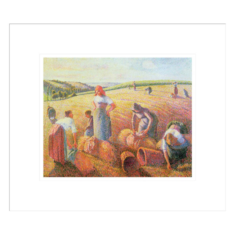 «The Gleaners» par Camille Pissarro, impression giclée sur cadre, H 13,75 po x l 15,7 po