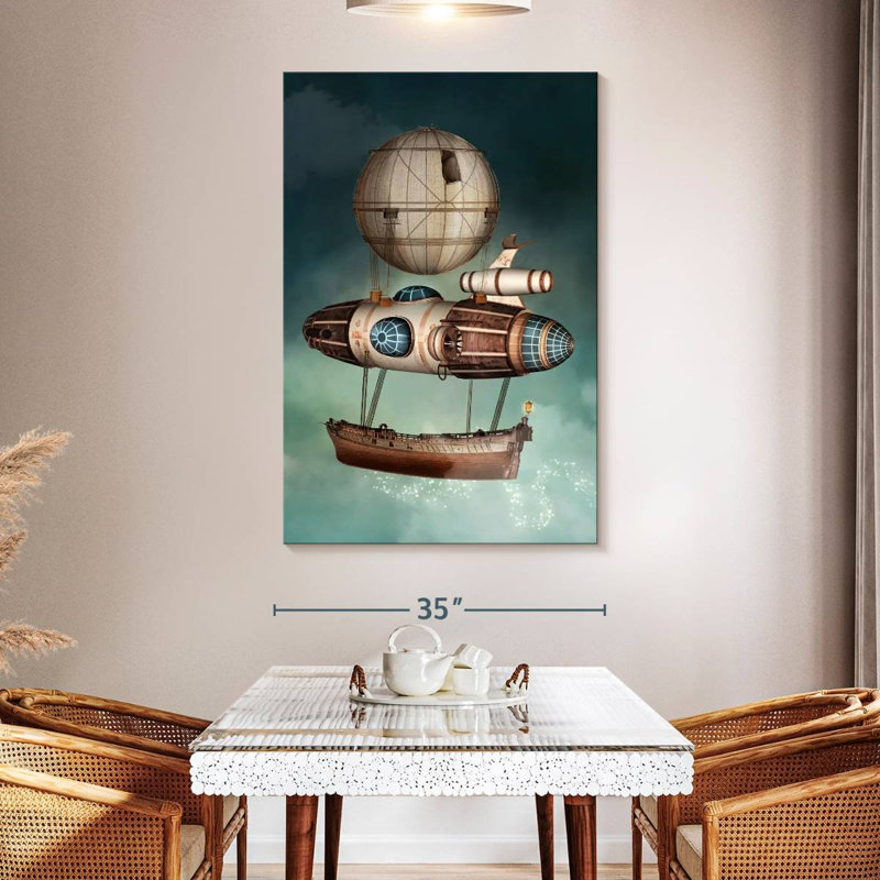 Mehar Steampunk Airship, 51" H x 34" W