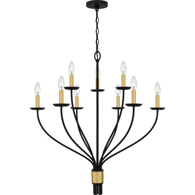 Casius 9-Light Matte Black Chandelier